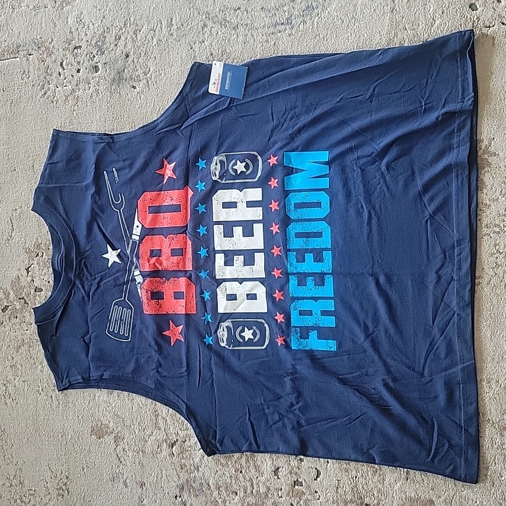 Xtra Large Patriotic Muscle Shirt